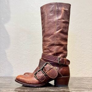 Sendra 8692 Evolution Tang Leather Strappy Buckled Western Riding Boots